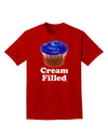 Cream Filled Blue Cupcake Design Adult Dark T-Shirt by TooLoud-Mens T-Shirt-TooLoud-Red-Small-Davson Sales