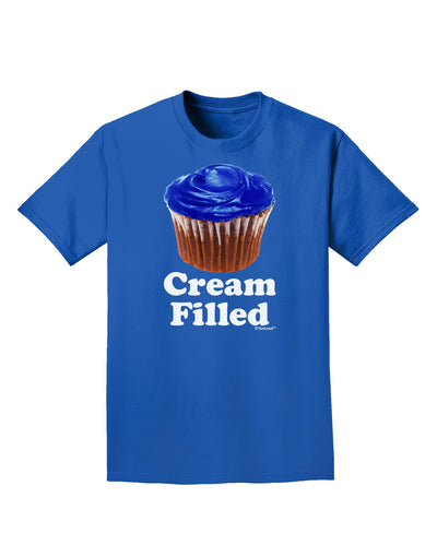 Cream Filled Blue Cupcake Design Adult Dark T-Shirt by TooLoud-Mens T-Shirt-TooLoud-Royal-Blue-Small-Davson Sales