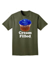 Cream Filled Blue Cupcake Design Adult Dark T-Shirt by TooLoud-Mens T-Shirt-TooLoud-Military-Green-Small-Davson Sales