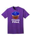 Cream Filled Blue Cupcake Design Adult Dark T-Shirt by TooLoud-Mens T-Shirt-TooLoud-Purple-Small-Davson Sales