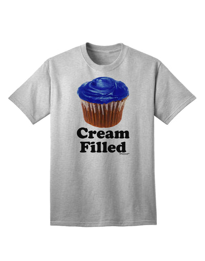 Cream Filled Blue Cupcake Design Adult T-Shirt - A Delightful Addition to Your Wardrobe by TooLoud-Mens T-shirts-TooLoud-AshGray-Small-Davson Sales