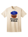 Cream Filled Blue Cupcake Design Adult T-Shirt - A Delightful Addition to Your Wardrobe by TooLoud-Mens T-shirts-TooLoud-Natural-Small-Davson Sales