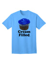 Cream Filled Blue Cupcake Design Adult T-Shirt - A Delightful Addition to Your Wardrobe by TooLoud-Mens T-shirts-TooLoud-Aquatic-Blue-Small-Davson Sales