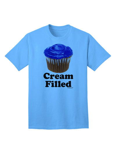 Cream Filled Blue Cupcake Design Adult T-Shirt - A Delightful Addition to Your Wardrobe by TooLoud-Mens T-shirts-TooLoud-Aquatic-Blue-Small-Davson Sales