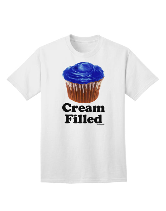 Cream Filled Blue Cupcake Design Adult T-Shirt - A Delightful Addition to Your Wardrobe by TooLoud-Mens T-shirts-TooLoud-White-Small-Davson Sales