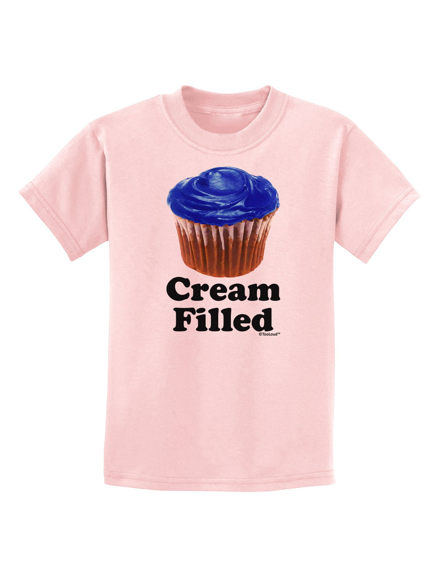 Cream Filled Blue Cupcake Design Childrens T-Shirt by TooLoud-Childrens T-Shirt-TooLoud-White-X-Small-Davson Sales