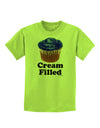 Cream Filled Blue Cupcake Design Childrens T-Shirt by TooLoud-Childrens T-Shirt-TooLoud-Lime-Green-X-Small-Davson Sales