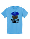 Cream Filled Blue Cupcake Design Childrens T-Shirt by TooLoud-Childrens T-Shirt-TooLoud-Aquatic-Blue-X-Small-Davson Sales