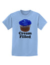 Cream Filled Blue Cupcake Design Childrens T-Shirt by TooLoud-Childrens T-Shirt-TooLoud-Light-Blue-X-Small-Davson Sales