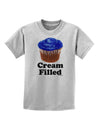 Cream Filled Blue Cupcake Design Childrens T-Shirt by TooLoud-Childrens T-Shirt-TooLoud-AshGray-X-Small-Davson Sales