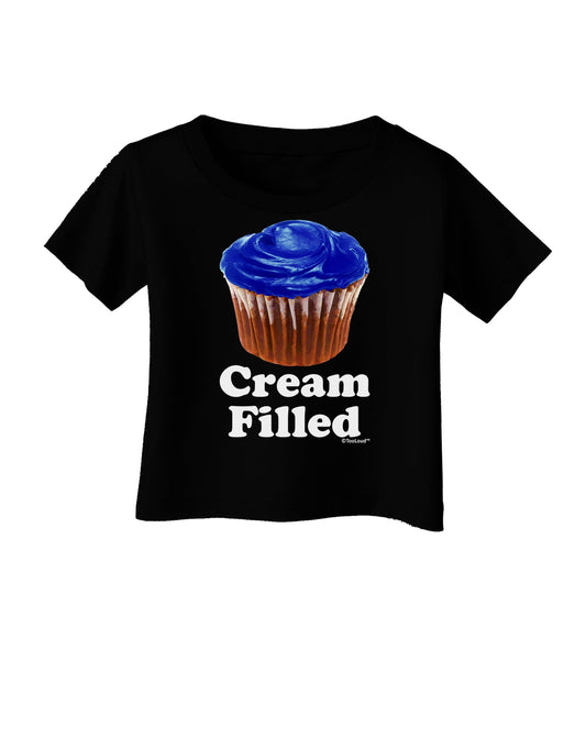 Cream Filled Blue Cupcake Design Infant T-Shirt Dark by TooLoud-Infant T-Shirt-TooLoud-Black-06-Months-Davson Sales
