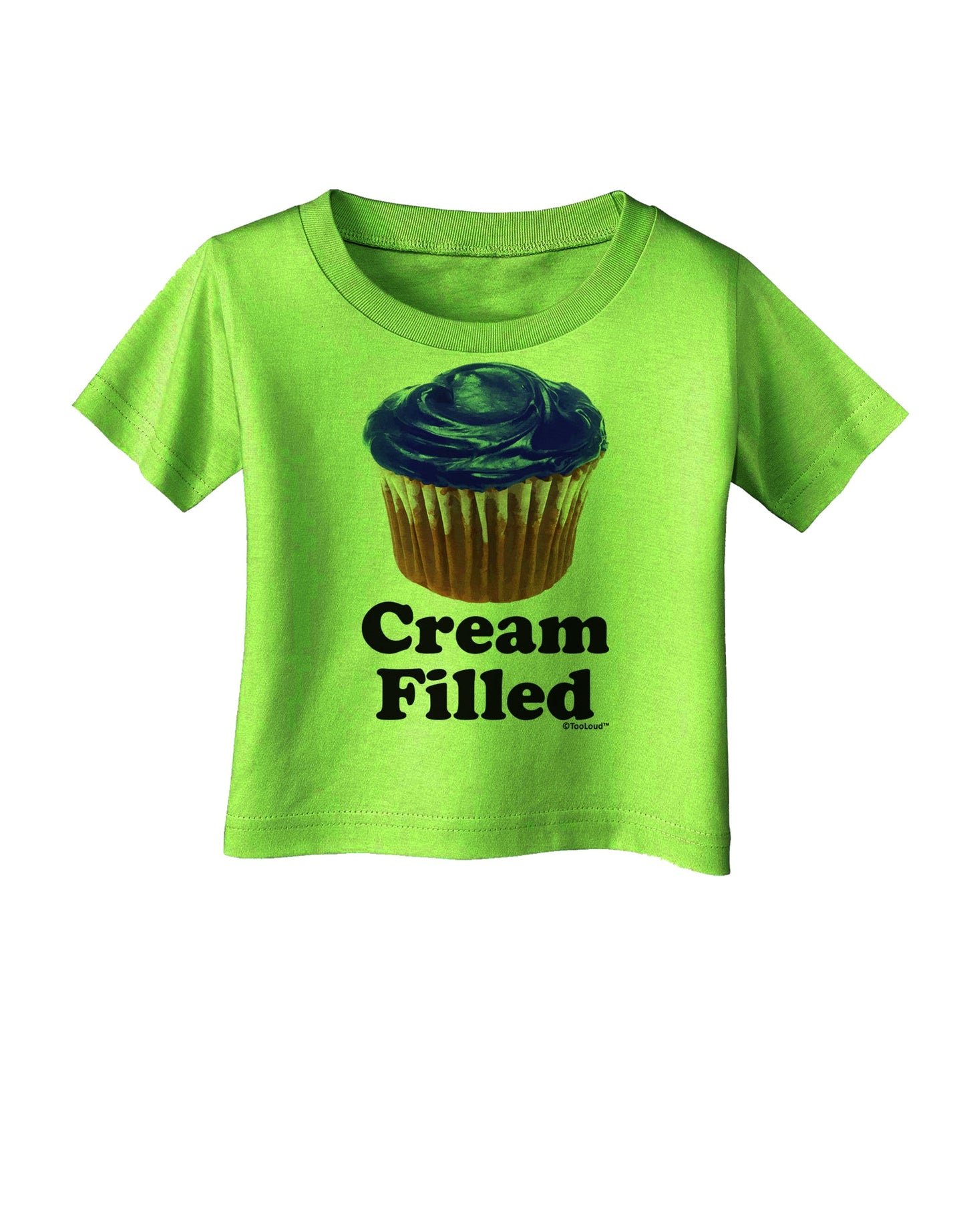 Cream Filled Blue Cupcake Design Infant T-Shirt by TooLoud-Infant T-Shirt-TooLoud-Lime-Green-06-Months-Davson Sales