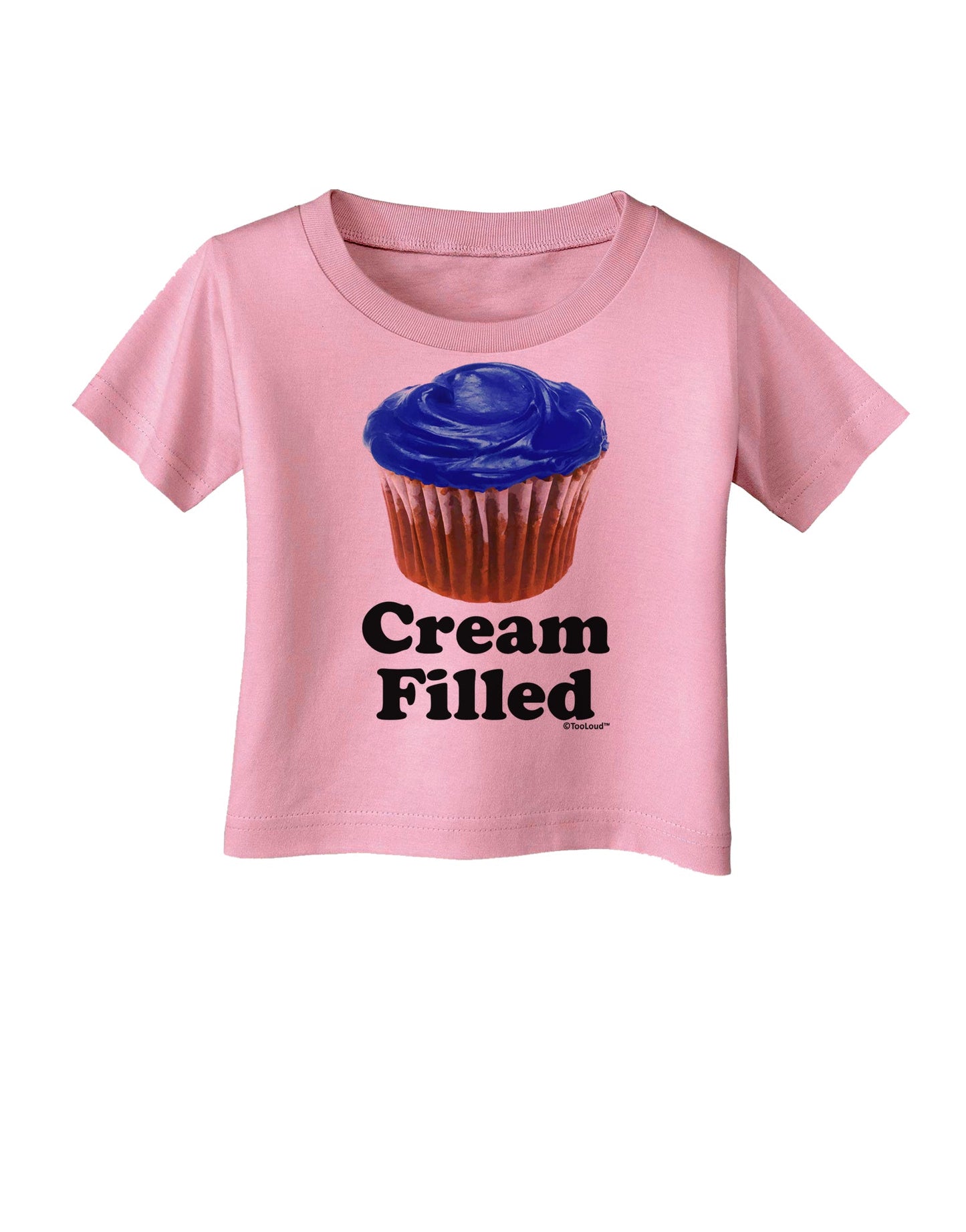 Cream Filled Blue Cupcake Design Infant T-Shirt by TooLoud-Infant T-Shirt-TooLoud-Candy-Pink-06-Months-Davson Sales