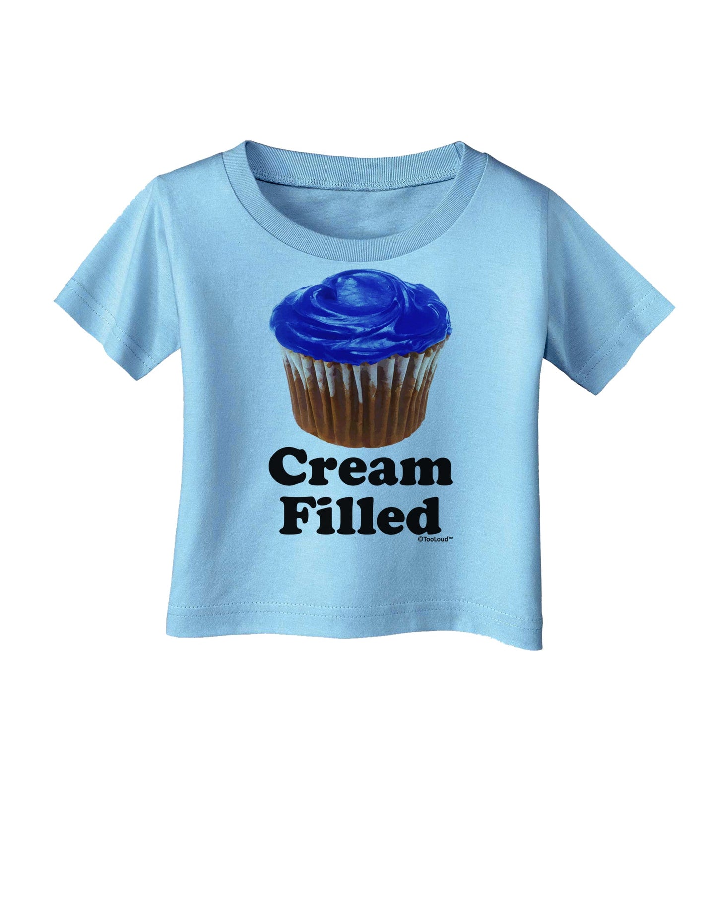 Cream Filled Blue Cupcake Design Infant T-Shirt by TooLoud-Infant T-Shirt-TooLoud-Aquatic-Blue-06-Months-Davson Sales