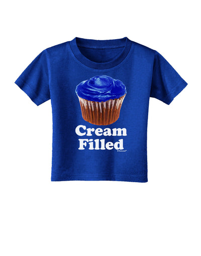 Cream Filled Blue Cupcake Design Toddler T-Shirt Dark by TooLoud-Toddler T-Shirt-TooLoud-Royal-Blue-2T-Davson Sales