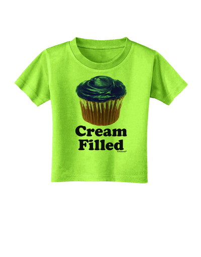 Cream Filled Blue Cupcake Design Toddler T-Shirt by TooLoud-Toddler T-Shirt-TooLoud-Lime-Green-2T-Davson Sales