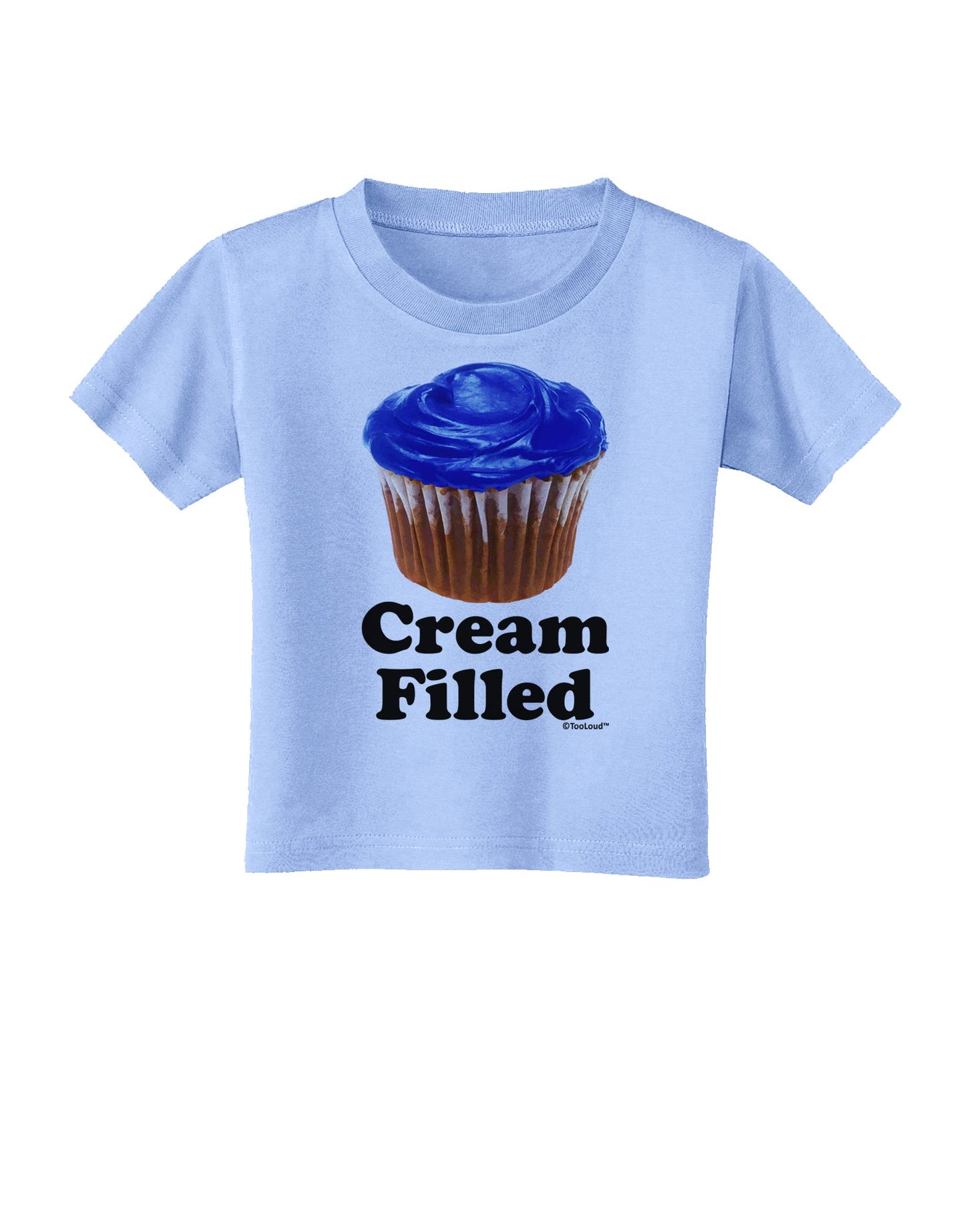 Cream Filled Blue Cupcake Design Toddler T-Shirt by TooLoud-Toddler T-Shirt-TooLoud-Aquatic-Blue-2T-Davson Sales