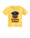 Cream Filled Blue Cupcake Design Toddler T-Shirt by TooLoud-Toddler T-Shirt-TooLoud-Yellow-2T-Davson Sales