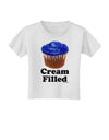 Cream Filled Blue Cupcake Design Toddler T-Shirt by TooLoud-Toddler T-Shirt-TooLoud-White-2T-Davson Sales