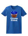 Cream Filled Blue Cupcake Design Womens Dark T-Shirt by TooLoud-Womens T-Shirt-TooLoud-Royal-Blue-X-Small-Davson Sales