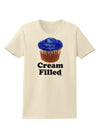 Cream Filled Blue Cupcake Design Womens T-Shirt by TooLoud-Womens T-Shirt-TooLoud-Natural-X-Small-Davson Sales