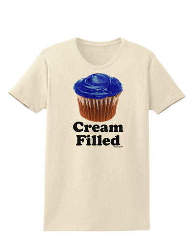 Cream Filled Blue Cupcake Design Womens T-Shirt by TooLoud-Womens T-Shirt-TooLoud-Natural-X-Small-Davson Sales