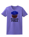 Cream Filled Blue Cupcake Design Womens T-Shirt by TooLoud-Womens T-Shirt-TooLoud-Violet-X-Small-Davson Sales