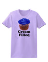 Cream Filled Blue Cupcake Design Womens T-Shirt by TooLoud-Womens T-Shirt-TooLoud-Lavender-X-Small-Davson Sales