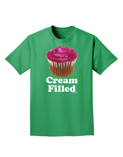 Cream Filled Pink Cupcake Design Adult Dark T-Shirt by TooLoud-Mens T-Shirt-TooLoud-Kelly-Green-Small-Davson Sales