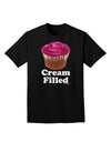 Cream Filled Pink Cupcake Design Adult Dark T-Shirt by TooLoud-Mens T-Shirt-TooLoud-Black-Small-Davson Sales