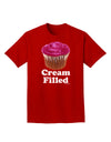 Cream Filled Pink Cupcake Design Adult Dark T-Shirt by TooLoud-Mens T-Shirt-TooLoud-Red-Small-Davson Sales