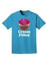 Cream Filled Pink Cupcake Design Adult Dark T-Shirt by TooLoud-Mens T-Shirt-TooLoud-Turquoise-Small-Davson Sales