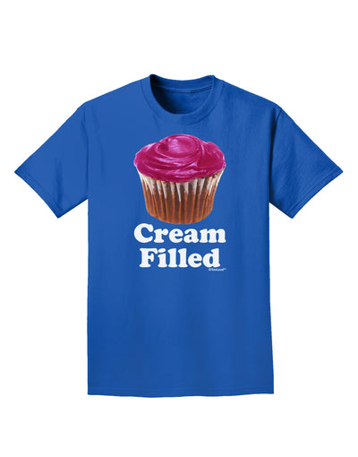 Cream Filled Pink Cupcake Design Adult Dark T-Shirt by TooLoud-Mens T-Shirt-TooLoud-Royal-Blue-Small-Davson Sales