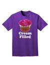 Cream Filled Pink Cupcake Design Adult Dark T-Shirt by TooLoud-Mens T-Shirt-TooLoud-Purple-Small-Davson Sales