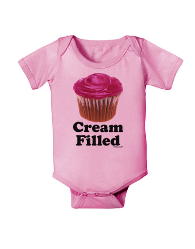 Cream Filled Pink Cupcake Design Baby Romper Bodysuit by TooLoud-Baby Romper-TooLoud-Light-Pink-06-Months-Davson Sales