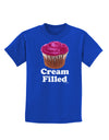 Cream Filled Pink Cupcake Design Childrens Dark T-Shirt by TooLoud-Childrens T-Shirt-TooLoud-Royal-Blue-X-Small-Davson Sales