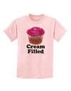 Cream Filled Pink Cupcake Design Childrens T-Shirt by TooLoud-Childrens T-Shirt-TooLoud-PalePink-X-Small-Davson Sales