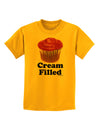 Cream Filled Pink Cupcake Design Childrens T-Shirt by TooLoud-Childrens T-Shirt-TooLoud-Gold-X-Small-Davson Sales