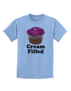 Cream Filled Pink Cupcake Design Childrens T-Shirt by TooLoud-Childrens T-Shirt-TooLoud-Light-Blue-X-Small-Davson Sales