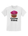 Cream Filled Pink Cupcake Design Childrens T-Shirt by TooLoud-Childrens T-Shirt-TooLoud-White-X-Small-Davson Sales