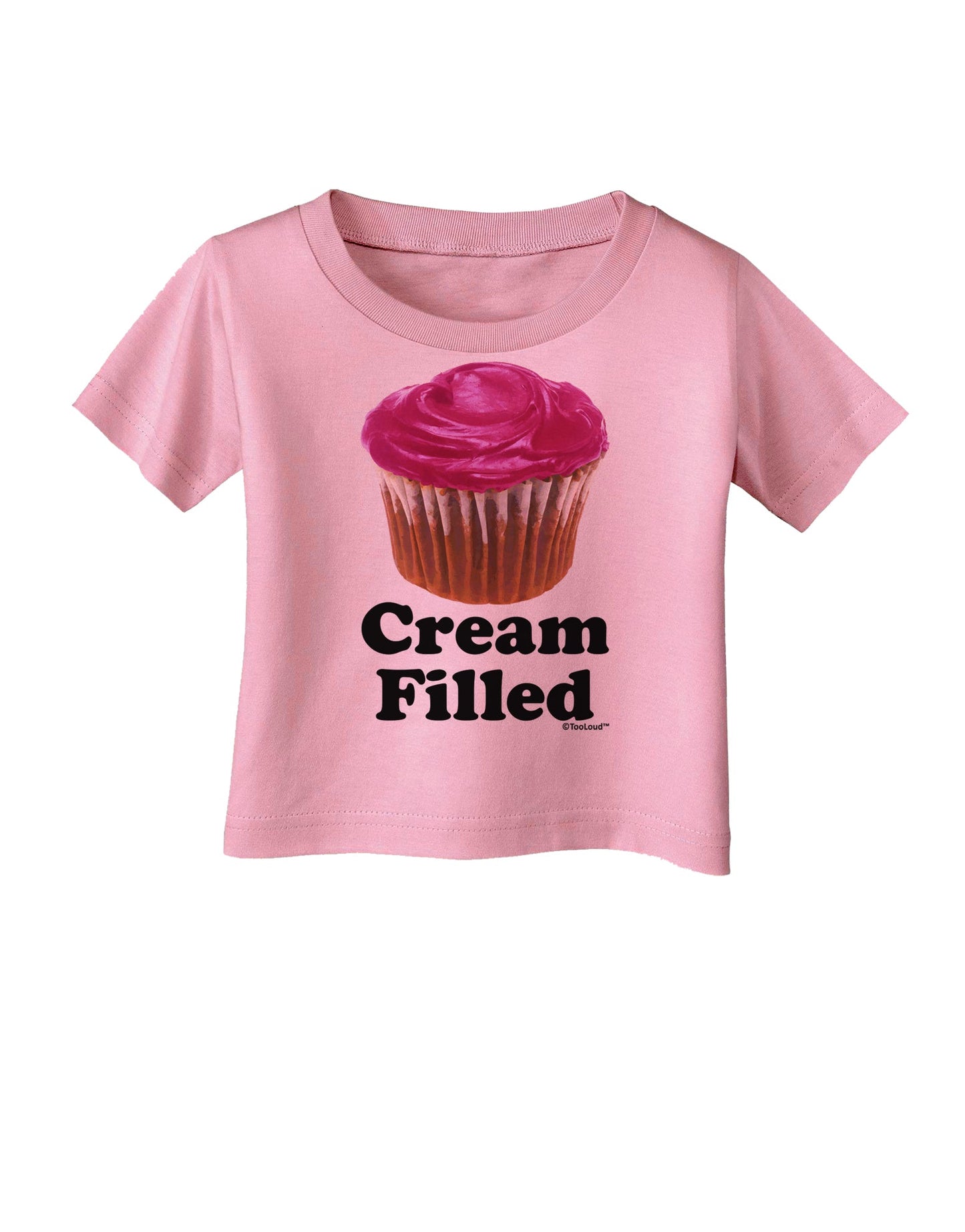 Cream Filled Pink Cupcake Design Infant T-Shirt by TooLoud-Infant T-Shirt-TooLoud-Candy-Pink-06-Months-Davson Sales