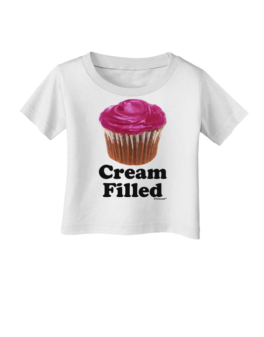 Cream Filled Pink Cupcake Design Infant T-Shirt by TooLoud-Infant T-Shirt-TooLoud-White-06-Months-Davson Sales