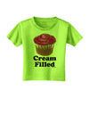 Cream Filled Pink Cupcake Design Toddler T-Shirt by TooLoud-Toddler T-Shirt-TooLoud-Lime-Green-2T-Davson Sales