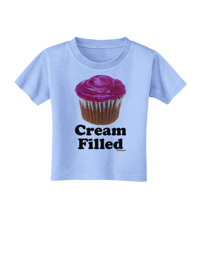 Cream Filled Pink Cupcake Design Toddler T-Shirt by TooLoud-Toddler T-Shirt-TooLoud-Aquatic-Blue-2T-Davson Sales