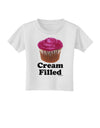 Cream Filled Pink Cupcake Design Toddler T-Shirt by TooLoud-Toddler T-Shirt-TooLoud-White-2T-Davson Sales