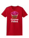 Cream Filled Pink Cupcake Design Womens Dark T-Shirt by TooLoud-Womens T-Shirt-TooLoud-Red-X-Small-Davson Sales