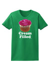 Cream Filled Pink Cupcake Design Womens Dark T-Shirt by TooLoud-Womens T-Shirt-TooLoud-Kelly-Green-X-Small-Davson Sales