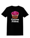 Cream Filled Pink Cupcake Design Womens Dark T-Shirt by TooLoud-Womens T-Shirt-TooLoud-Black-X-Small-Davson Sales