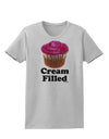 Cream Filled Pink Cupcake Design Womens T-Shirt by TooLoud-Womens T-Shirt-TooLoud-AshGray-X-Small-Davson Sales