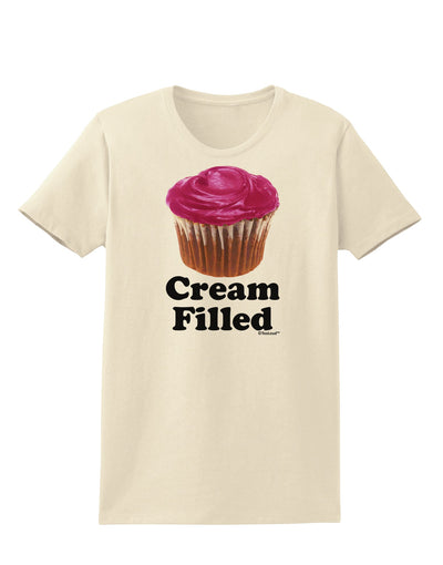 Cream Filled Pink Cupcake Design Womens T-Shirt by TooLoud-Womens T-Shirt-TooLoud-Natural-X-Small-Davson Sales